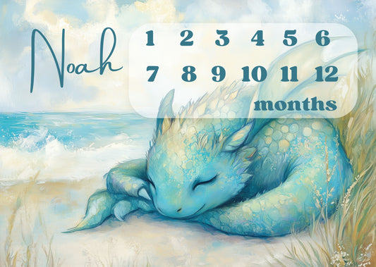 Personalized Milestone Blanket - Dragon Tales